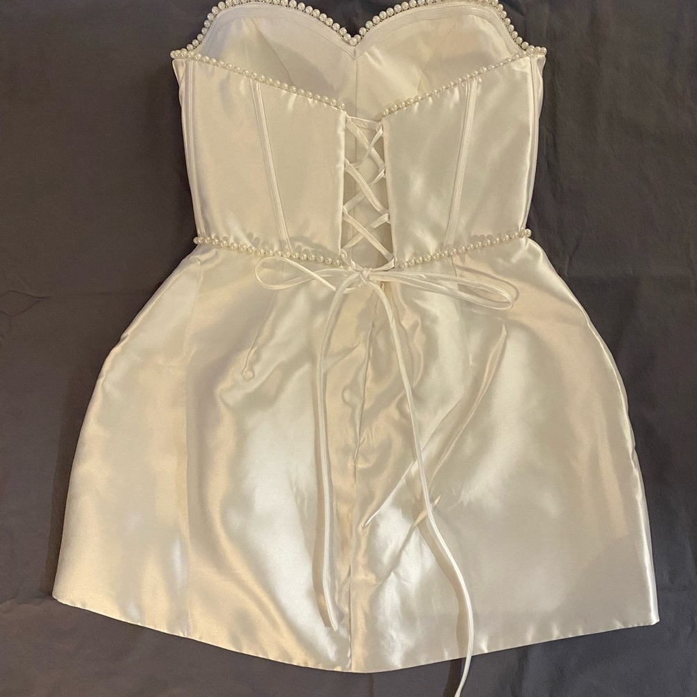 Studio Minc - Lovestruck - White Bridal Mini Dress - Picture 7 of 14